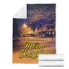 Christmas Night Scene Premium Blanket