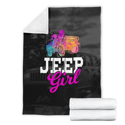 Jeep Girl Premium Blanket