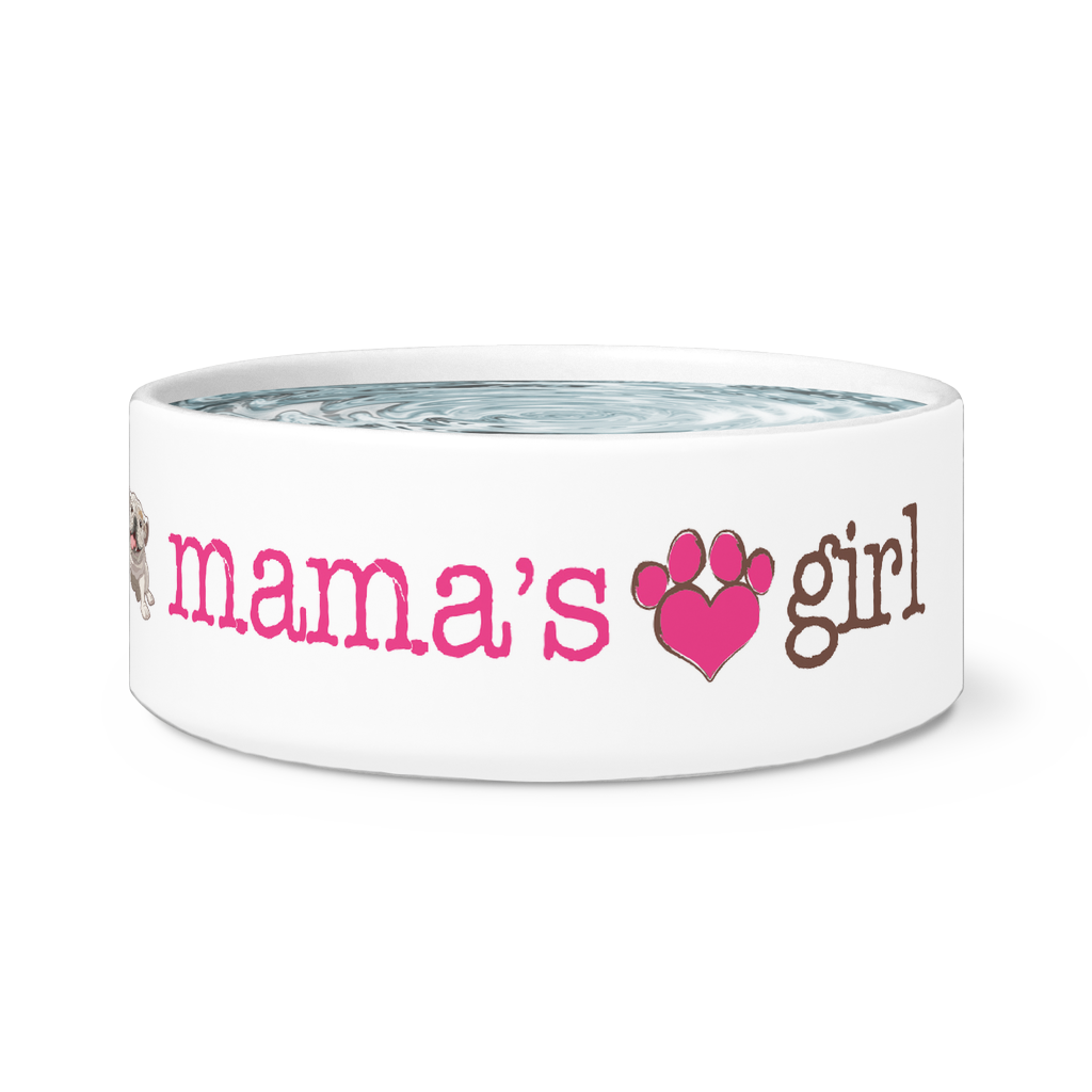 Mama's Girl Bulldog Dog Bowl