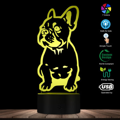 Custom French Bulldog 3D LED Night Light (Sitting V2)