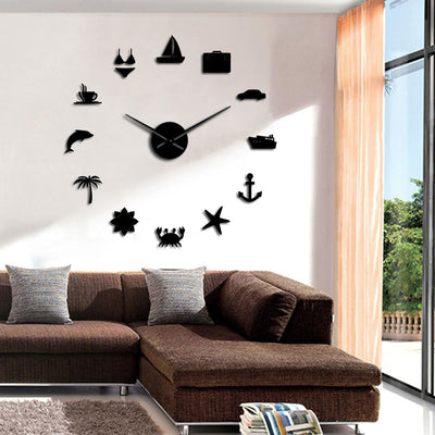DIY Travel Summer Beach Home Wall Clock