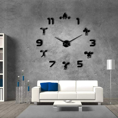 DIY Weightlifting Giant Wall Clock