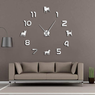 DIY Pitbull and Bulldog Home Wall Clock