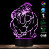 Custom English Bulldog 3D LED Night Light