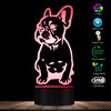 Custom French Bulldog 3D LED Night Light (Sitting V2)