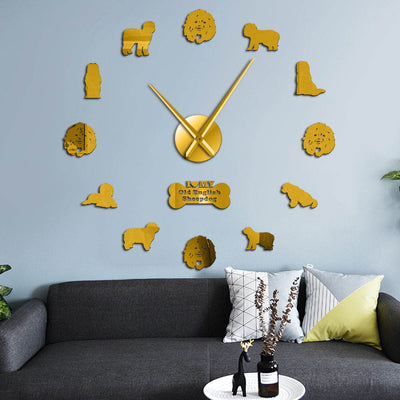 DIY Sheepdog Home Wall Clock