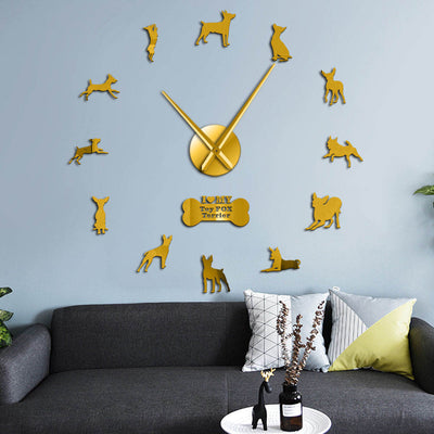 DIY Dog and Fox Home Wall Clock